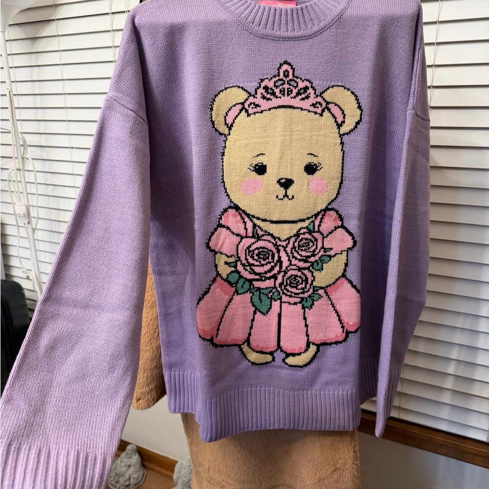 Dolls Kill Sugar Thrillz Princess Bear Sweater. New with tags.